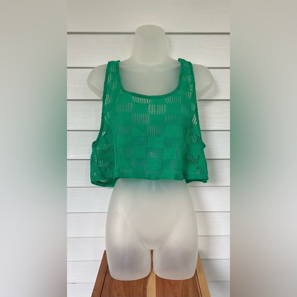 Women’s Wild Fable Green Boxy Crop Tank Top - Picture 1 of 5